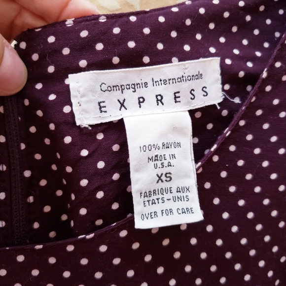 Vintage Express Burgundy Polka Dot Jumpsuit - Picture 4 of 11